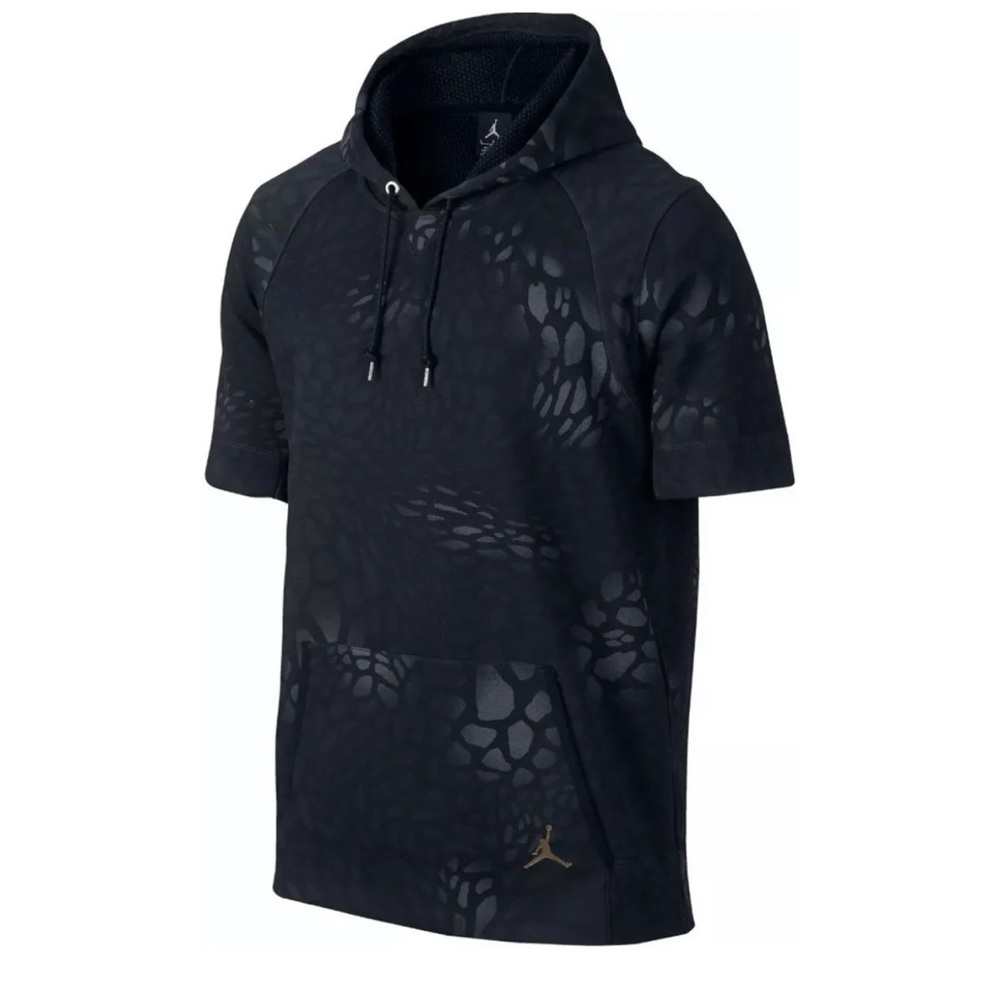 Nike Air Jordan Black Cat Short Sleeved Hoodie, RARE
